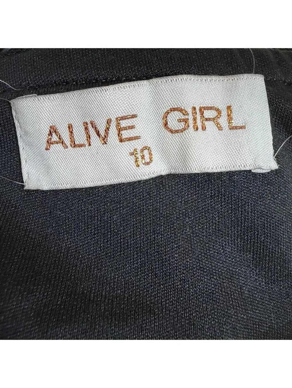 Alive Girl Black Strapless Corset Tube Top Zip Back Baddie Size 10 - Picture 4 of 6